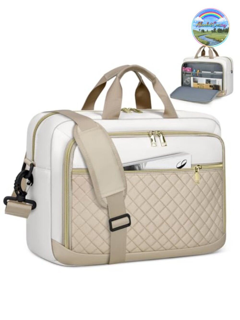 Laptop Bag 17.3 Inch Briefcase for Women Large Computer Bag Polyester